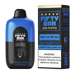 Fifty Bar - V2 Black Series 20k Puff Disposable 5pk Display