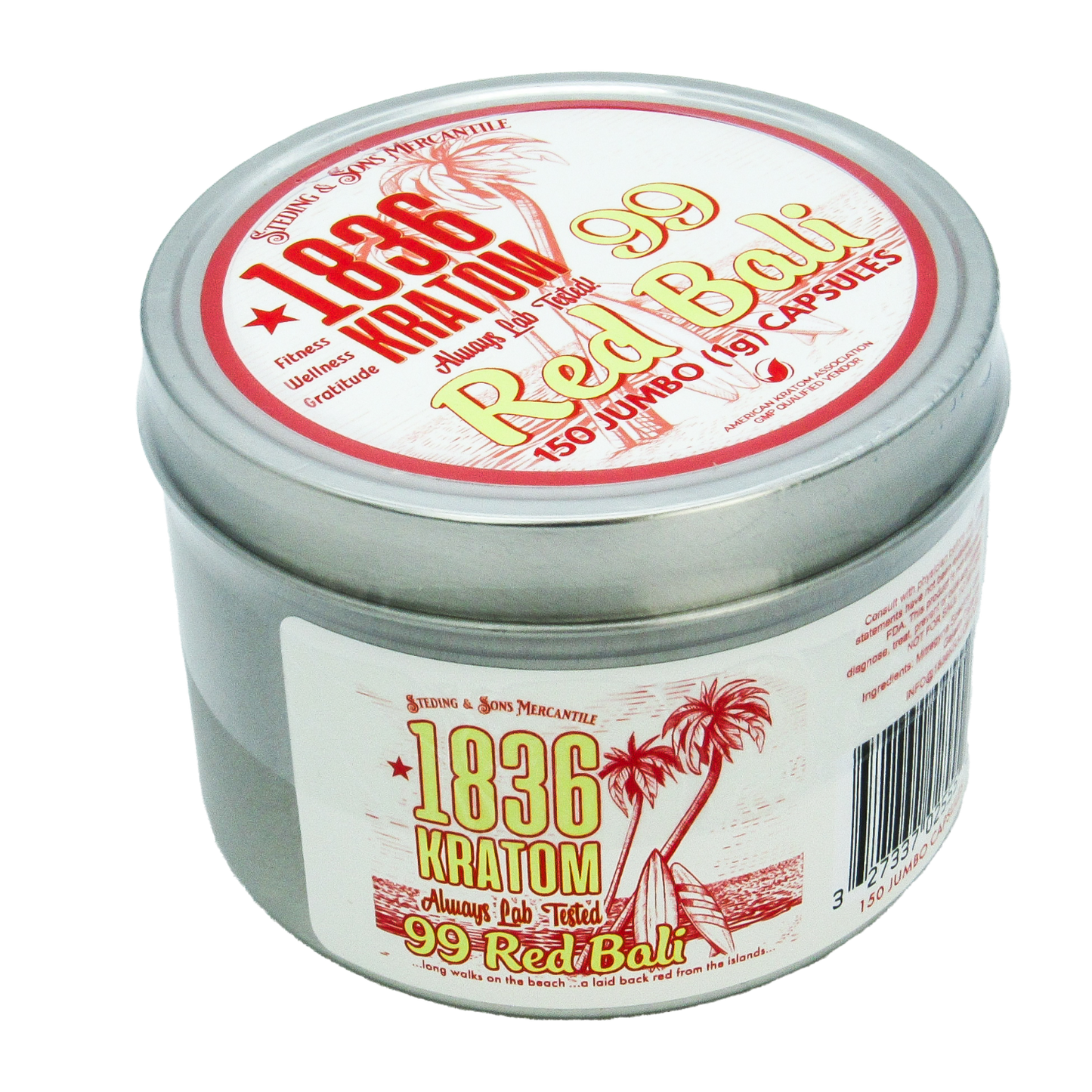 1836 Kratom Capsules - Red Bali