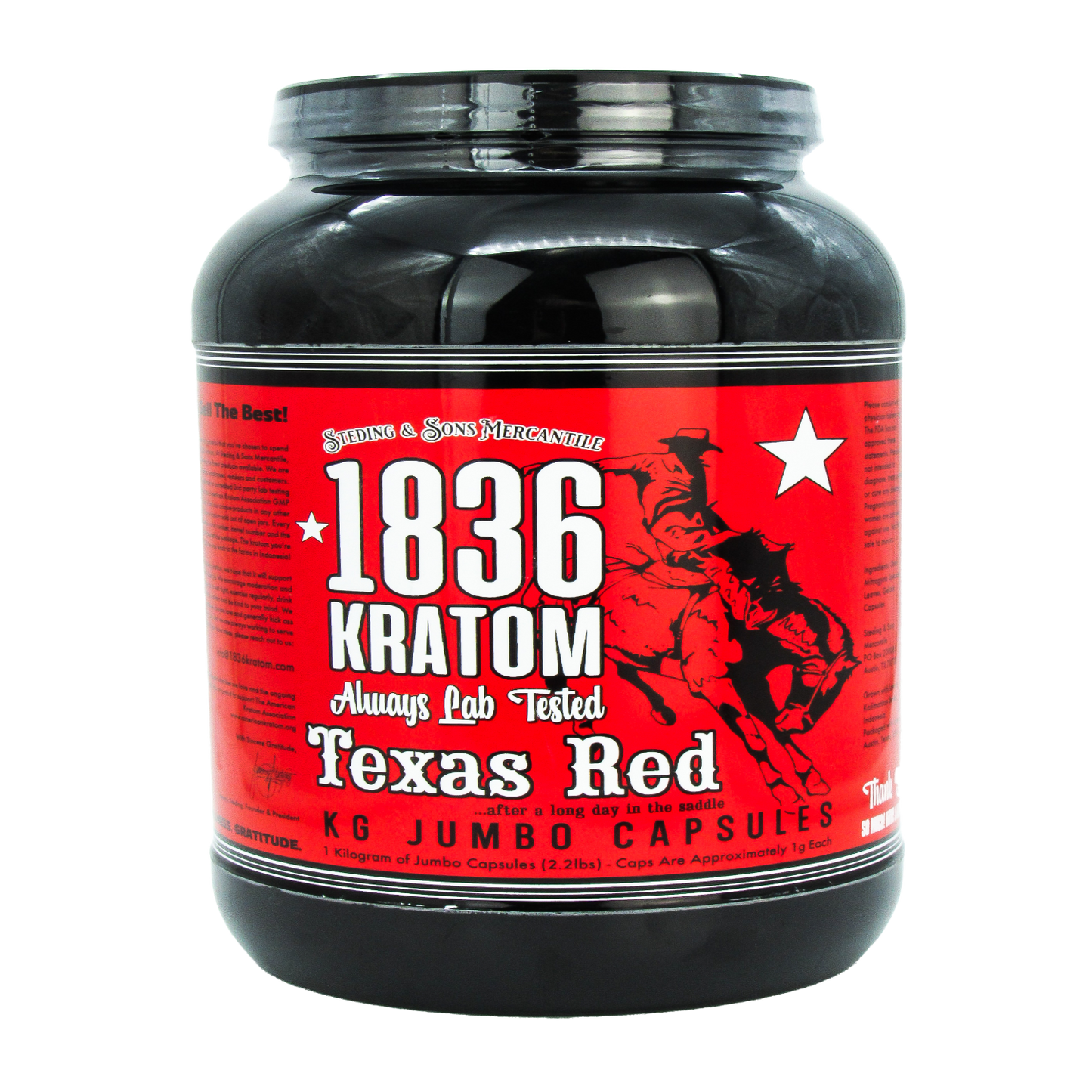 1836 Kratom Capsules - Texas Red