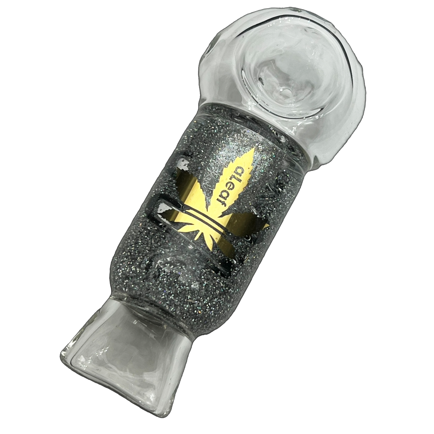 aLeaf - Short Glycerin w/Glitter Hand Pipe