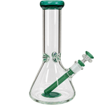 Skyglass - 12" Color Accented Beaker w/ Colored Bowl and Downstem