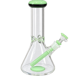 Skyglass - 12" Color Accented Beaker w/ Colored Bowl and Downstem