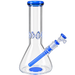 Skyglass - 12" Color Accented Beaker w/ Colored Bowl and Downstem