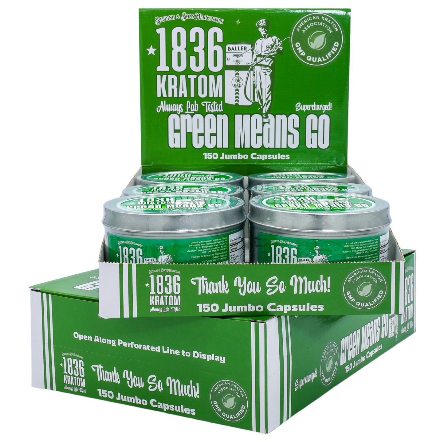 1836 Kratom Capsules - Green Means Go