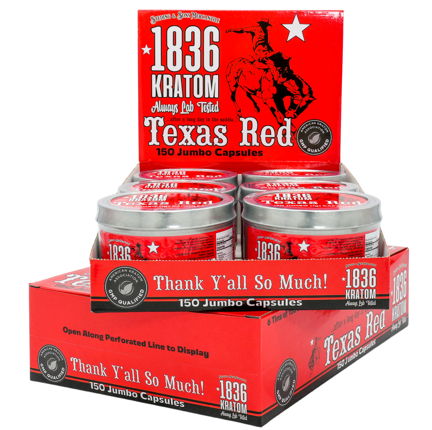 1836 Kratom Capsules - Texas Red