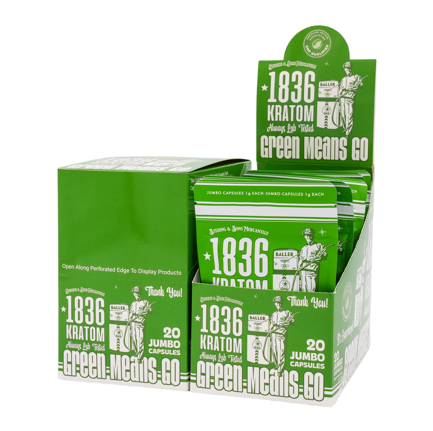 1836 Kratom Capsules - Green Means Go