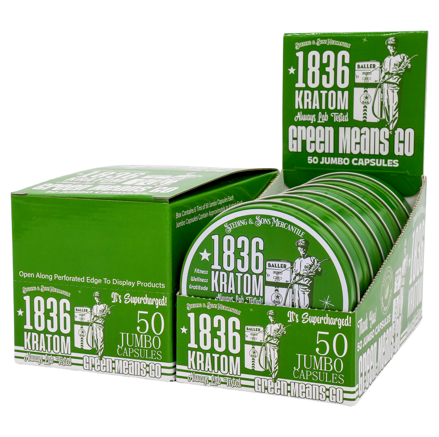 1836 Kratom Capsules - Green Means Go