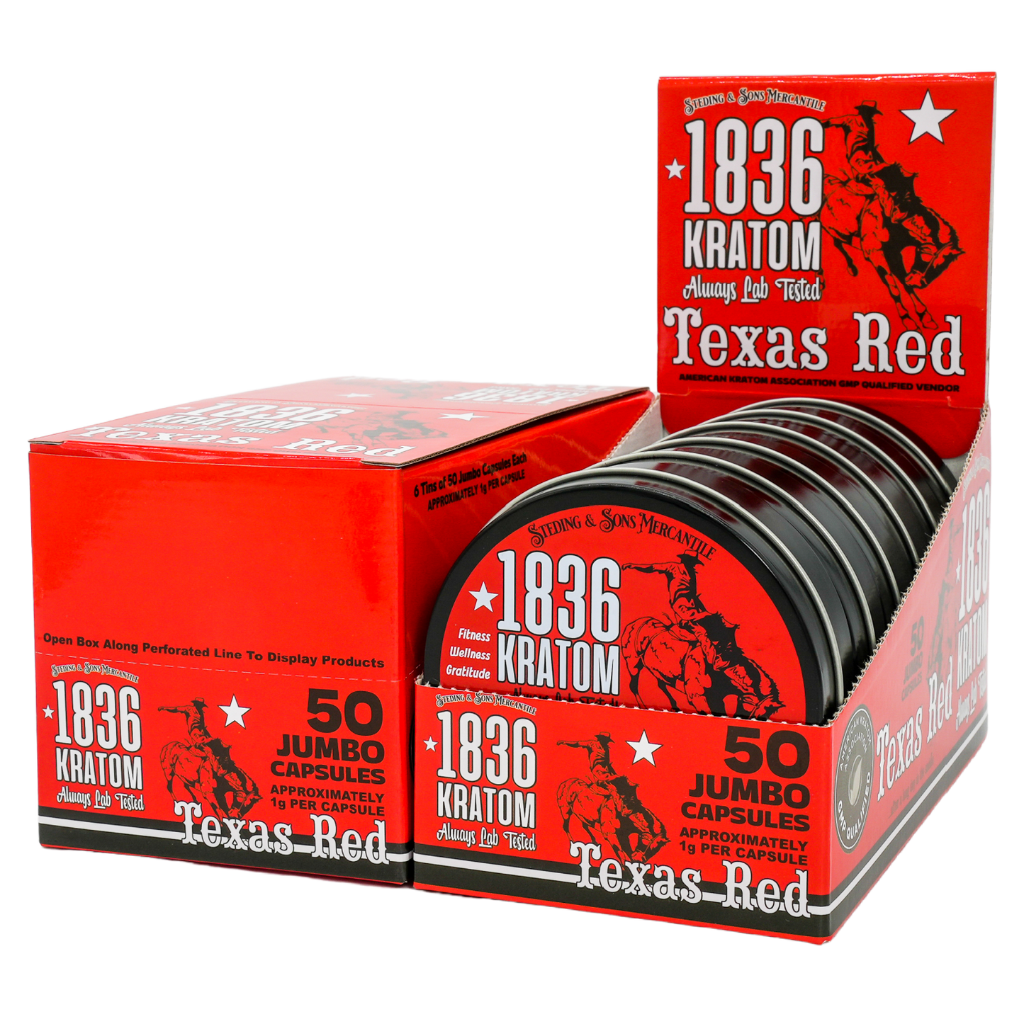 1836 Kratom Capsules - Texas Red