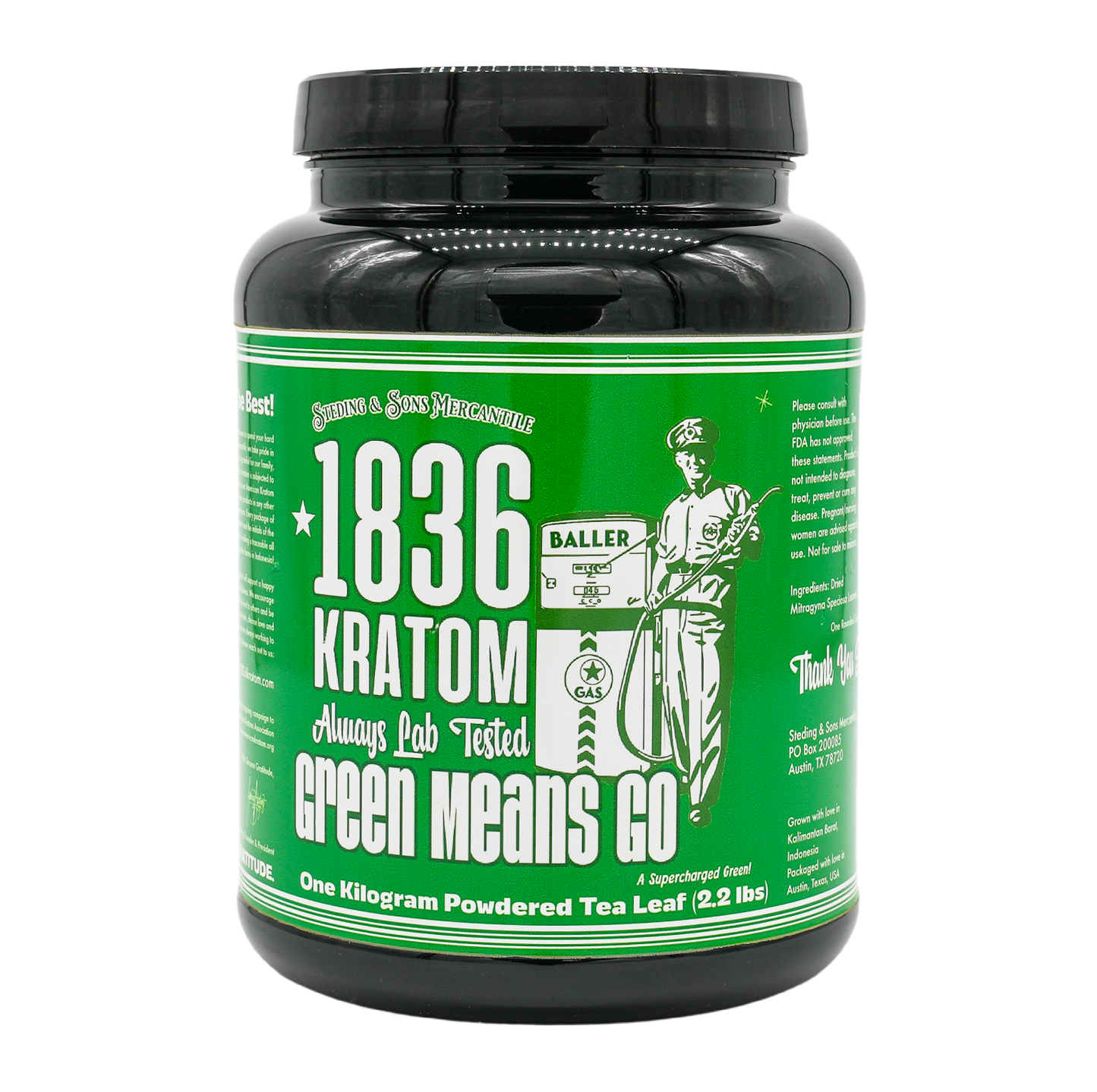 1836 Kratom Powder - Green Means Go