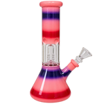 Skyglass - Mini Perc Beaker w/ Pull Bowl & Color Stripes