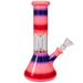 Skyglass - Mini Perc Beaker w/ Pull Bowl & Color Stripes