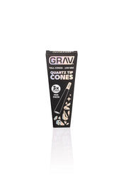 Grav - GRAV® Quartz Tip Cones Black 16pk Display