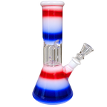 Skyglass - Mini Perc Beaker w/ Pull Bowl & Color Stripes