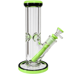 Skyglass - 10" 9mm Color Accented Straight Tube w/ Color Bowl and Downstem