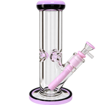 Skyglass - 10" 9mm Color Accented Straight Tube w/ Color Bowl and Downstem