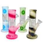Skyglass - 6" Perc Straight Tube w/Pull Bowl (Asst Colors)
