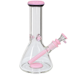 Skyglass - 12" Color Accented Beaker w/ Colored Bowl and Downstem
