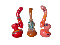 SkyGlass - Fumed Frit Bubbler with Line Work