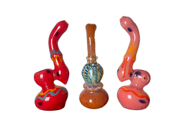 SkyGlass - Fumed Frit Bubbler with Line Work