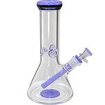 Skyglass - 12" Color Accented Beaker w/ Colored Bowl and Downstem