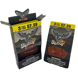 Big Leaf - Natural Tobacco Wrap 3ct 10Pk Display