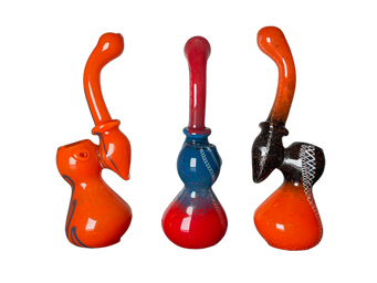 SkyGlass - Standing Frit Bubbler with Ring