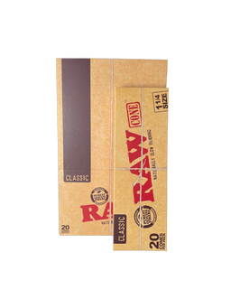 Raw - 1 1/4 Size Pre-Roll 20pc 12pk Display