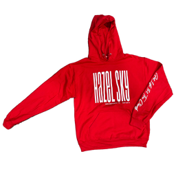 Hazel Sky - Hoodie - Red (Bold Text)