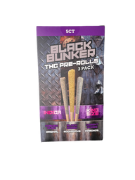 Black Bunker - (Box of 5) 3pk THC-A Pre-Rolls