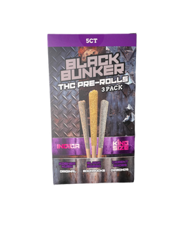 Black Bunker - (Box of 5) 3pk THC-A Pre-Rolls