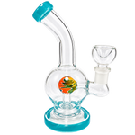 Skyglass - 5" Globe Multi-Color Perc Water Pipe
