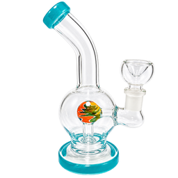 Skyglass - 5" Globe Multi-Color Perc Water Pipe