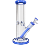 Skyglass - 10" 9mm Color Accented Straight Tube w/ Color Bowl and Downstem