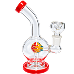 Skyglass - 5" Globe Multi-Color Perc Water Pipe