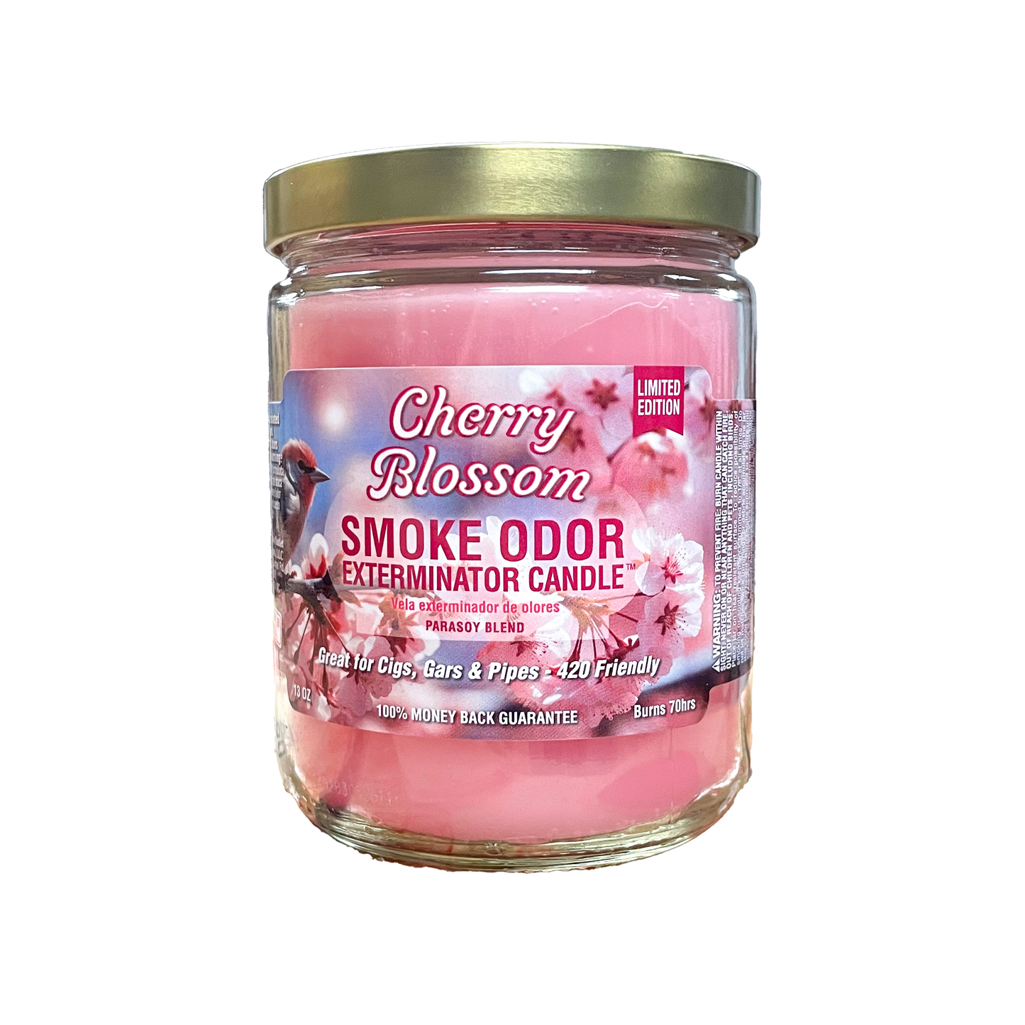 Smoke Odor Candle 13oz Jar - Cherry Blossom