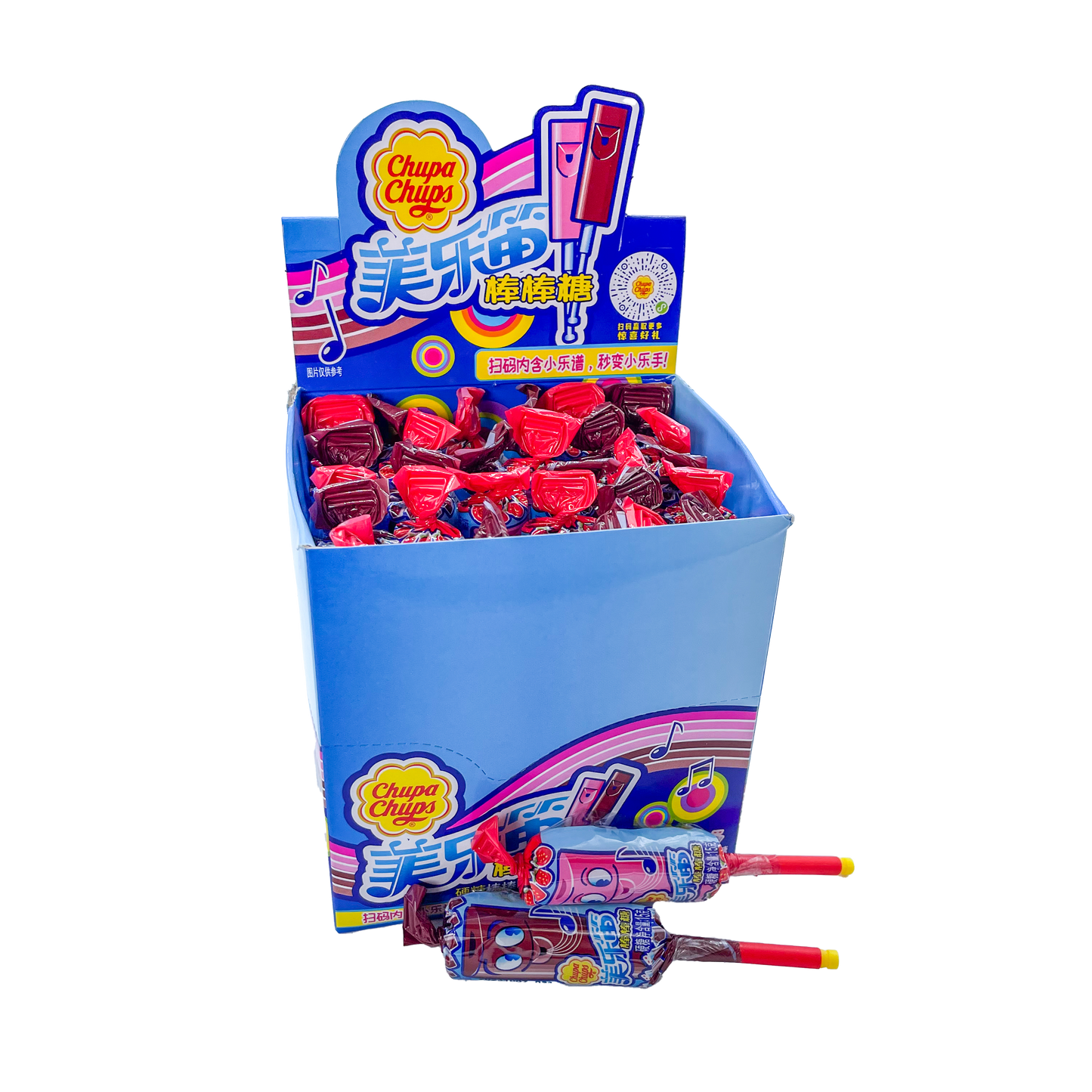Chupa Chups - Whistle Pop Strawberry/Cola 30pk Display
