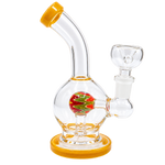 Skyglass - 5" Globe Multi-Color Perc Water Pipe