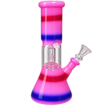 Skyglass - Mini Perc Beaker w/ Pull Bowl & Color Stripes