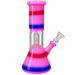 Skyglass - Mini Perc Beaker w/ Pull Bowl & Color Stripes