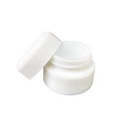 MJ Packaging - White 9ml Glass Jar w/Lid