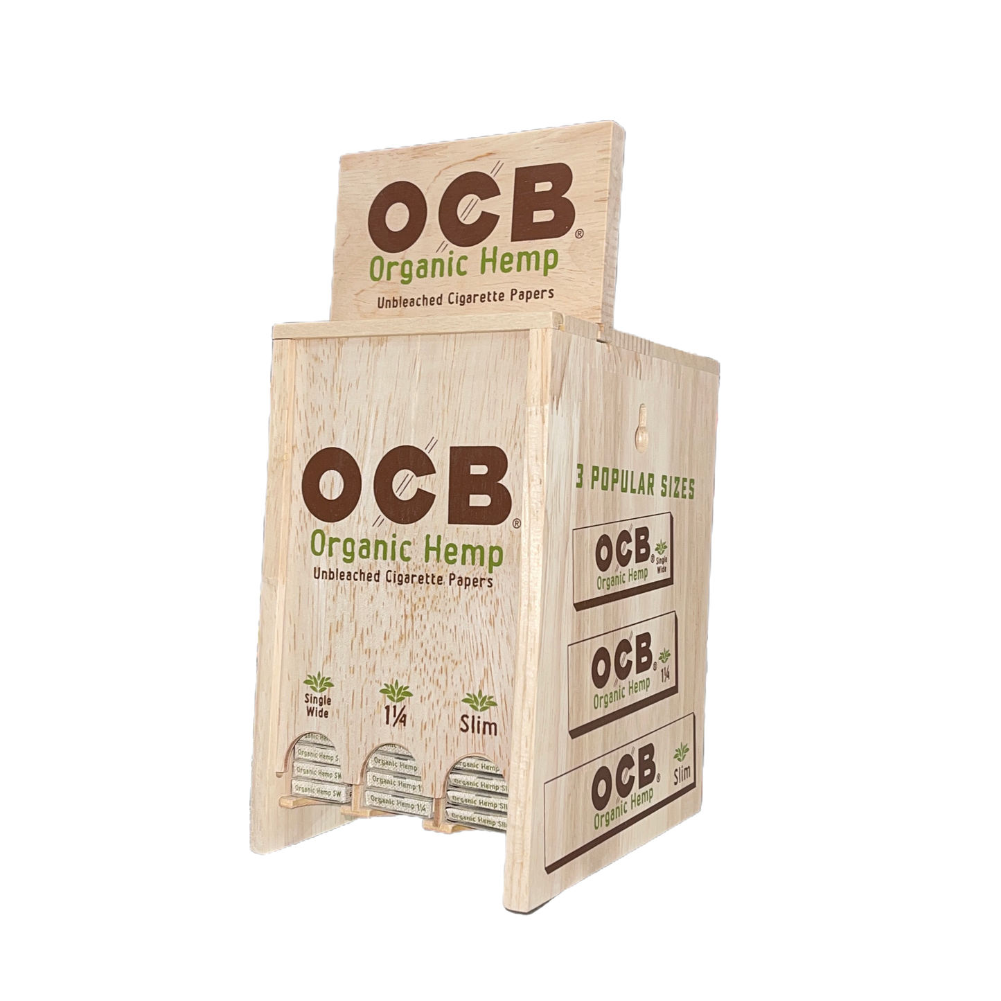 OCB Organic Hemp Wood Box Display