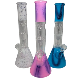 Skyglass - Dual Perc Beaker w/n Pull Bowl Asst. Color Pattern