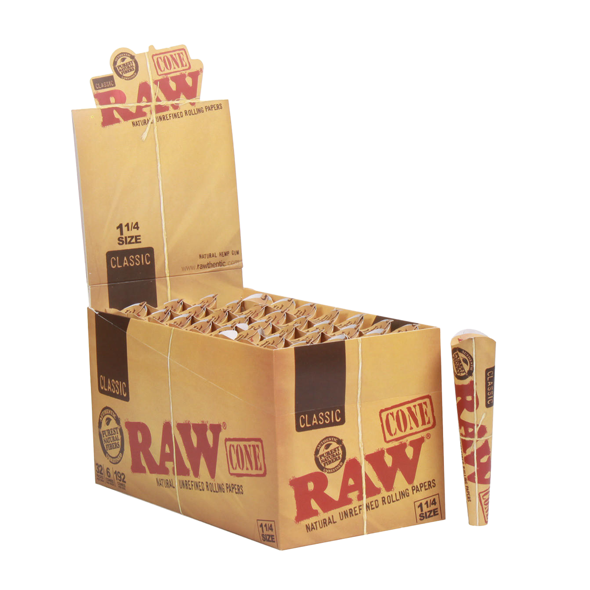 Raw - Cones 1 1/4 6pk 32ct Display