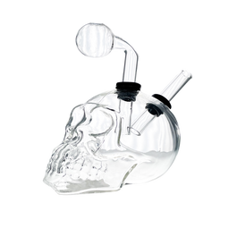 SkyGlass - Clear Skull Oil Burner Water Pipe