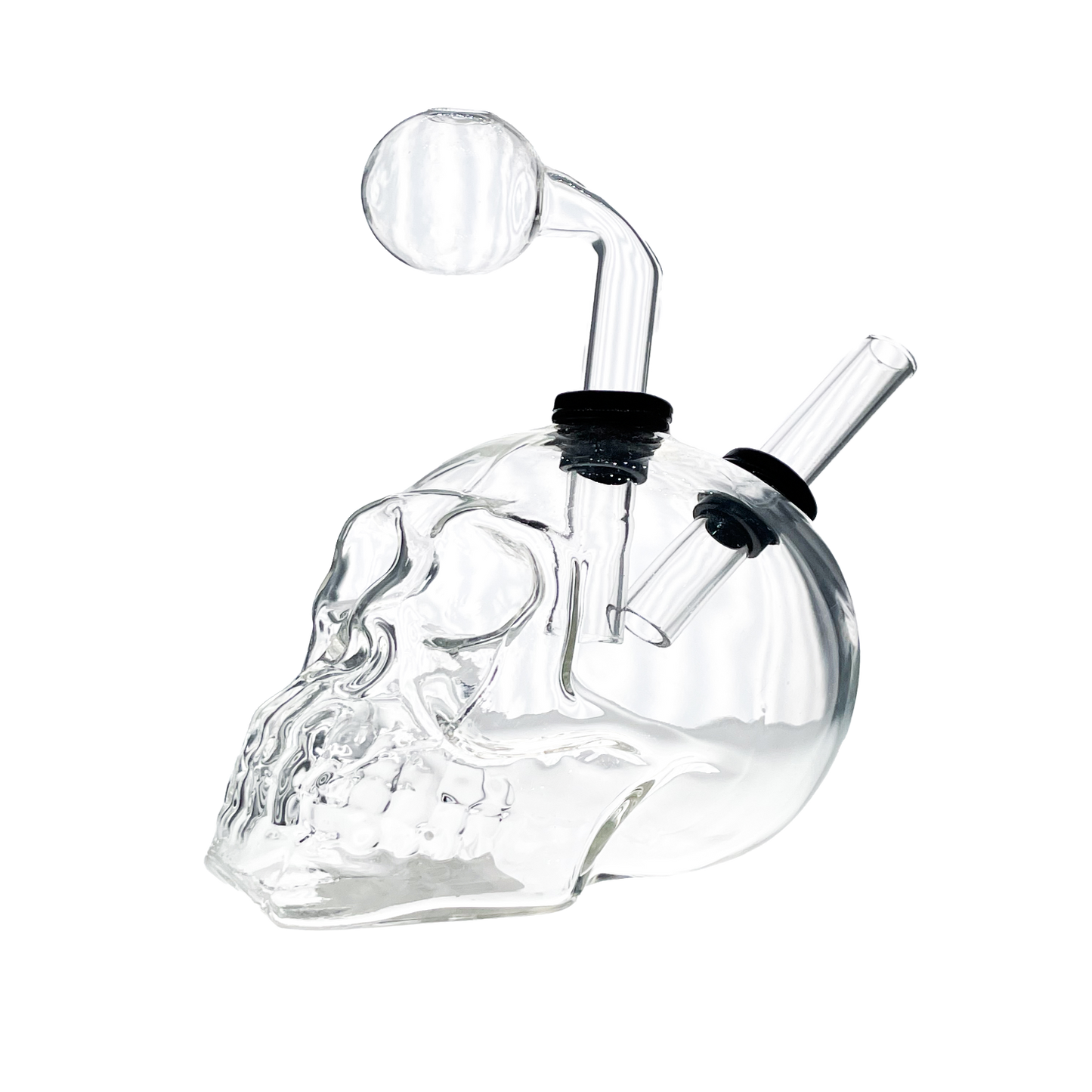 SkyGlass - Clear Skull Oil Burner Water Pipe