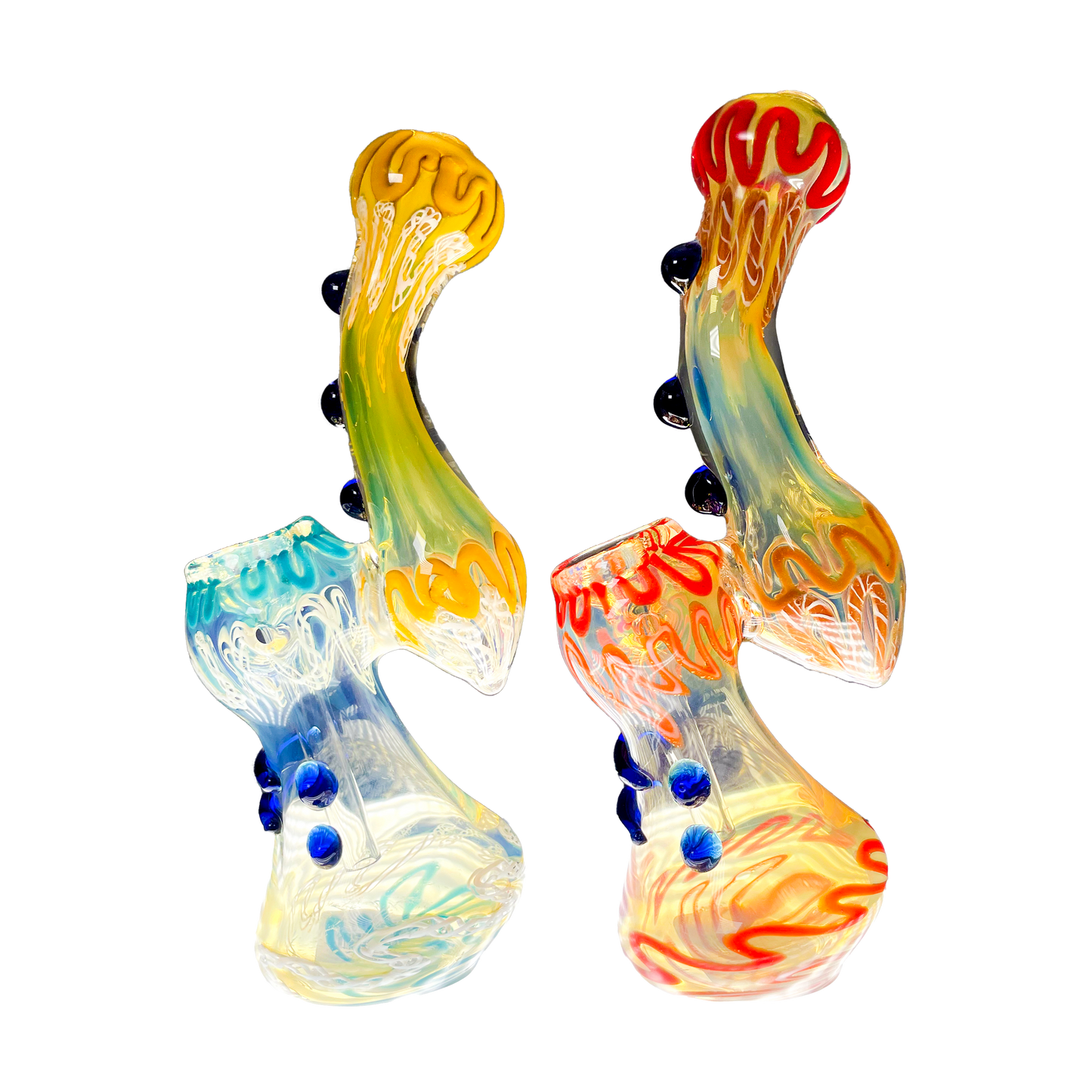 SkyGlass - 7" Color Swirls Bubbler