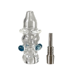 SkyGlass - Thick Glass One Hitter w/ Metal tip