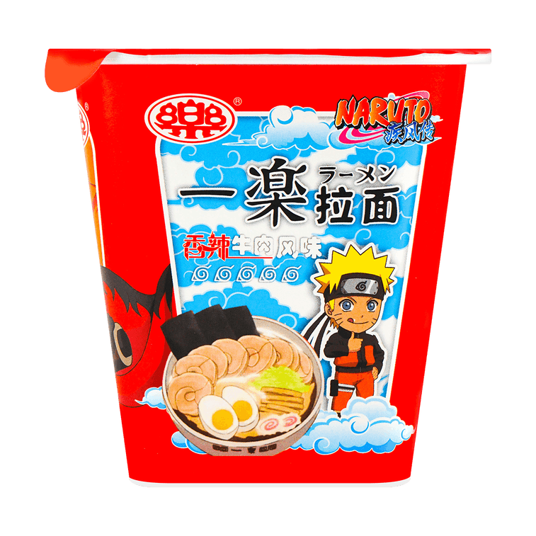 Yile Noodles - Square Naruto Cup Instant Noodles 100g