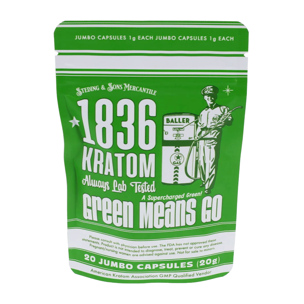 1836 Kratom Capsules - Green Means Go