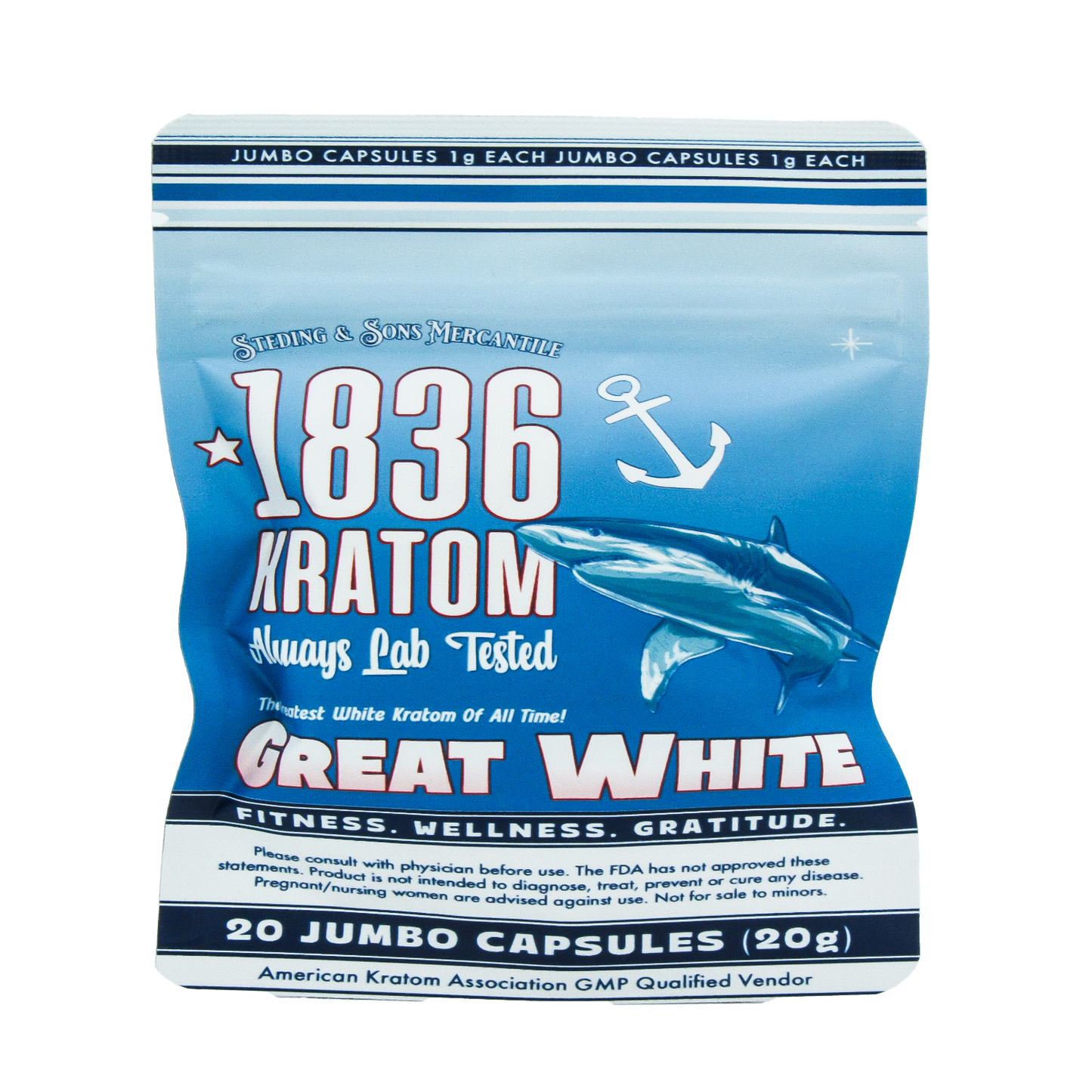 1836 Kratom Capsules - Great White